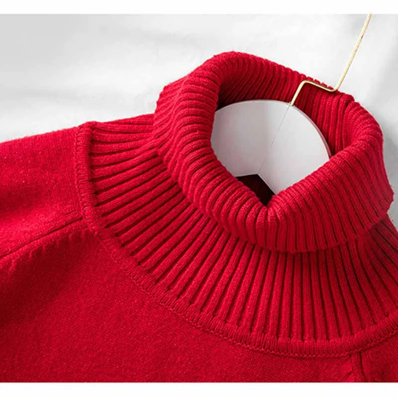Oversize XXL-7XL Long Sleeve Knit Sweater Women Autumn Winter Turtleneck Bottoming Pullovers Plus Size Bust 105-155cm KW368 image 5