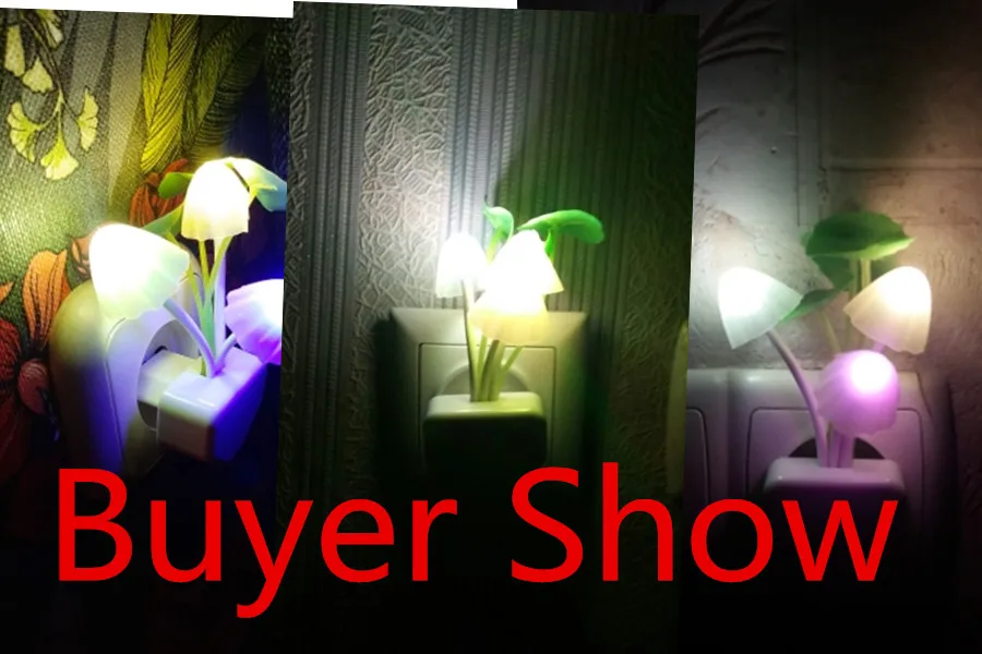 Свадебные украшения Брак Романтический Красочный сенсор LED гриб Ночной