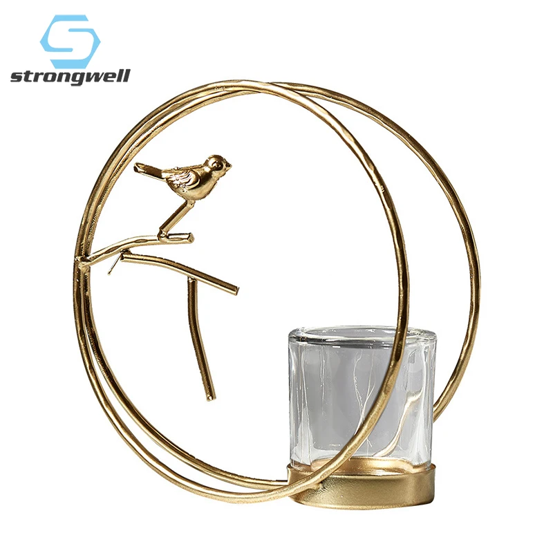 Strongwell абстрактный птица металлический подсвечник украшения дома аксессуары для
