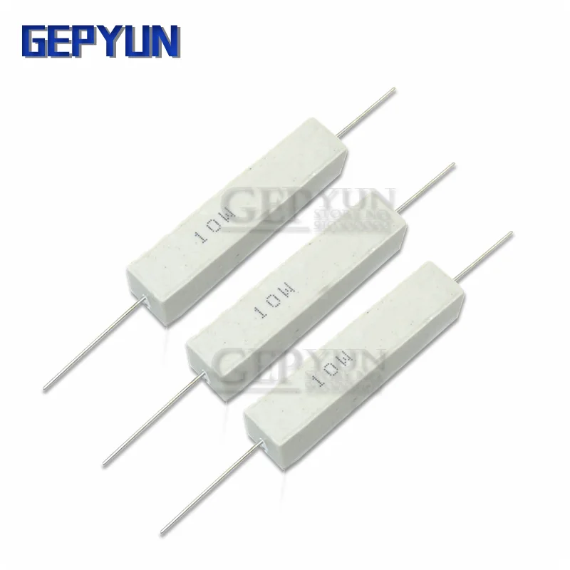 

10pcs 10W Cement resistance resistor 10 15 20 25 ohm 10R 15R 20R 25R Gepyun