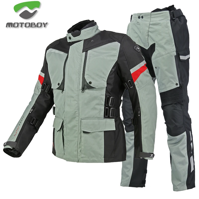 Всесезонная водонепроницаемая куртка и брюки 3 слоя из полиэстера 600D с защитой CE |