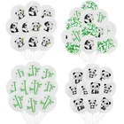 51015 шт. 12-дюймовый латексный шар с пандой, украшение из бамбука, тема панды, вечерние воздушный шар 