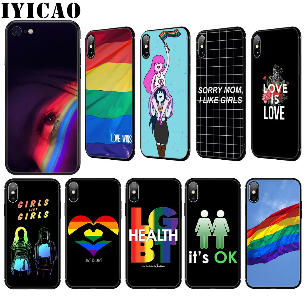 Lesbie LGBT Радуга фестиваль Прайд силиконовый мягкий чехол для iPhone 11 Pro Max XR X XS 8 7 6 6S Plus