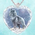 Винтажные ожерелья с кристаллами волк в скандинавском стиле, цепочка для женщин, новинка, крутой волк, свитер, ожерелье, ювелирные изделия в стиле бохо