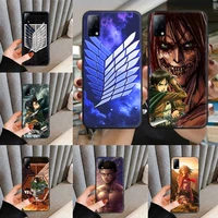 attack on titan japanese anime phone case for huawei nova 2 3 4 5 7 i t plus e pro se y5 y6 y7 y8 y9 y10 p plus prime 2018 s