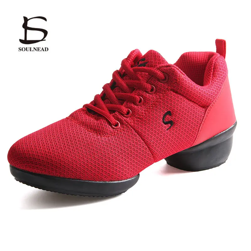Лидер продаж женские кроссовки для джазовых современных танцев дышащая сетчатая