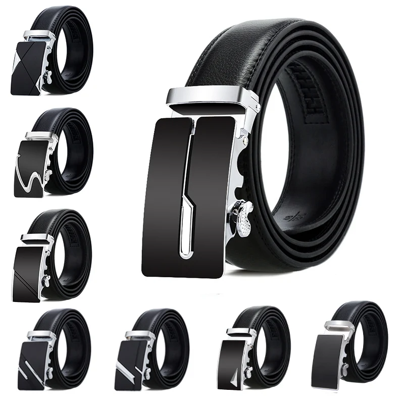

2022 High Quality Automatic Buckle Man Belts Genuine Leather Men's Belt Cow Designer Fashion For Luxury Men Leather belt for men
