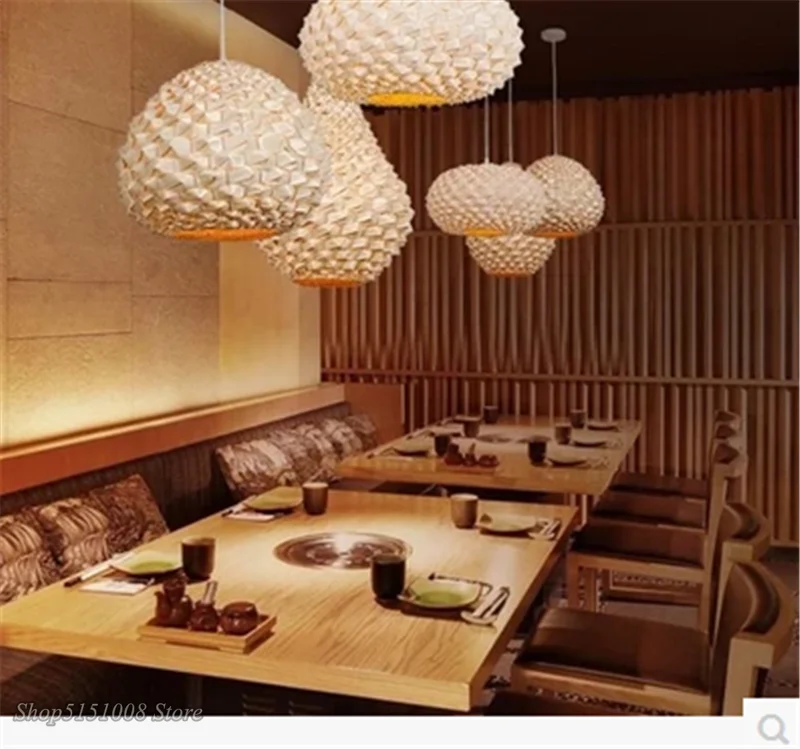 Бамбуковый Плетеный ротанговый фонарь подвесной светильник абажур азиатская