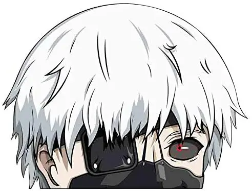 

Dawasaru for Tokyo Ghoul Kaneki Peeker Car Stickers Vinyl Bumper Window Anime Custom Printing Decal for Vehicle,13cm