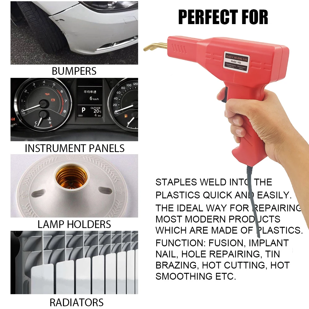 Удобный пластиковый сварочный аппарат горячий степлер паяльник для