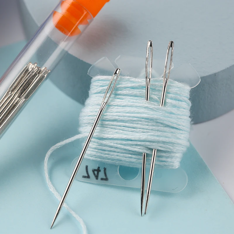 LMDZ 30PCS Large Eye Stitching Needles Knitters Hand Sewings Accessories Tools Thimble with Bottle Household | Дом и сад