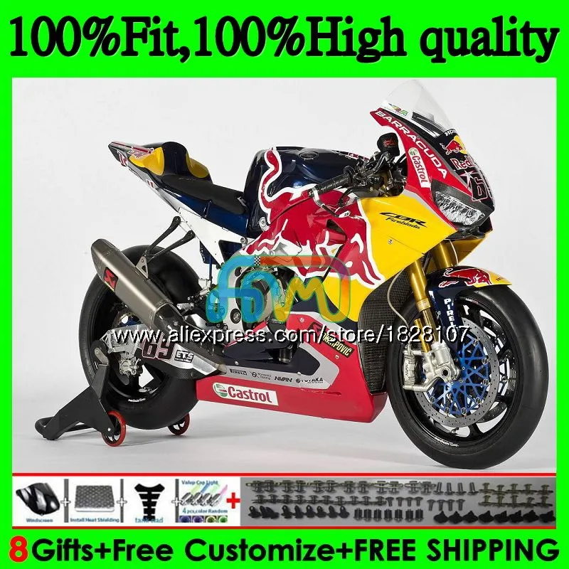 

Injection For HONDA CBR 1000 RR CBR1000RR yellow red 17 18 19 145BS.27 CBR 1000RR CBR-1000RR CBR1000 RR 2017 2018 2019 Fairing