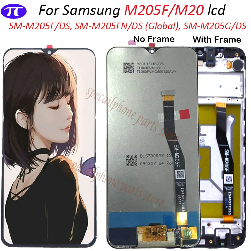 ЖК дисплей 6 3 ''для SAMSUNG M20 2019 M205F M205 M205F/DS с сенсорным экраном и дигитайзером в