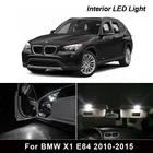 15 шт., без ошибок, Белый светодиодный комплект внутренних ламп для BMW X1 E84 2010-2015, светодиодный комплект внутренних огней, купол, багажник, бардачок, свет