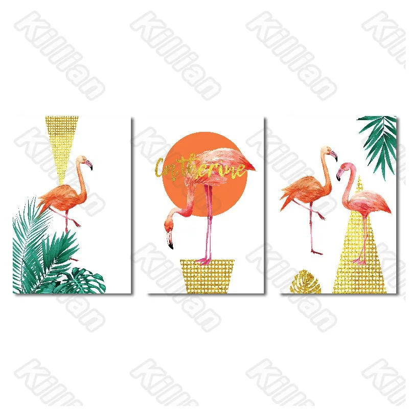 

Pink Bird Frameless Poster Home Bedroom Decorative Living Room Decoration Canvas Painting Hd Print Poster Animal Style Fresco