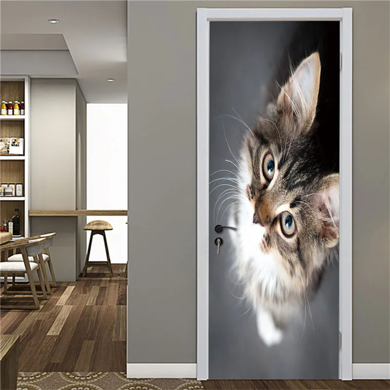 2pcs/Set 3D Wallpaper for Door Custom Size Self Adhesive On the Doors DIY Renovation Waterproof Poster For Living Room | Дом и сад