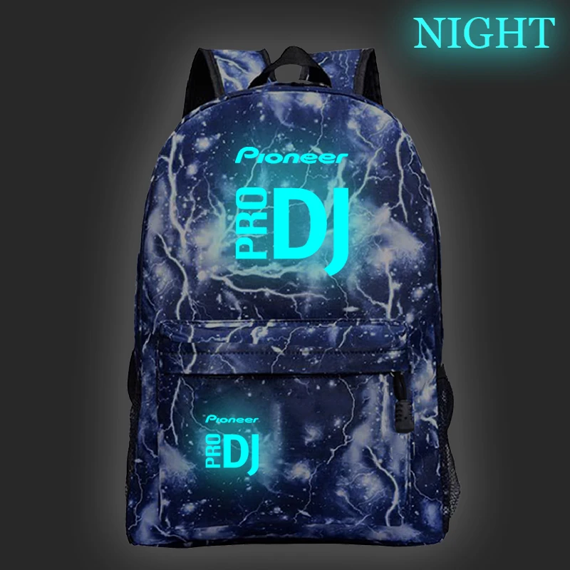 

New beautiful Pioneer Pro Dj Luminous backpack Students Boys Girls rucksack Casual Pioneer Pro Dj printing Night glow knapsack