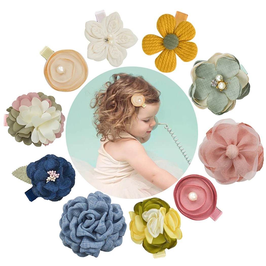 

1PCS Flower Hair Clip Decorative Cute Flower Hair Barrette Alligator Hair Pin For Kids Girls Headwear Hair Accessories