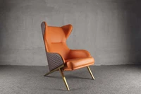single sofa leisure chair living room leather designer high back leisure chair
