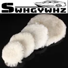 1 шт. 3457 дюймов самоклеющиеся натуральная шерсть мяч Полировочный диск тампоном, воском полировка колеса Автомобильная полировальная подушка