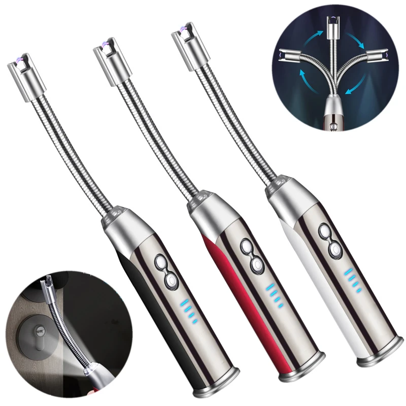 Электрическая импульсная дуговая Зажигалка со светодиодным дисплеем батареи