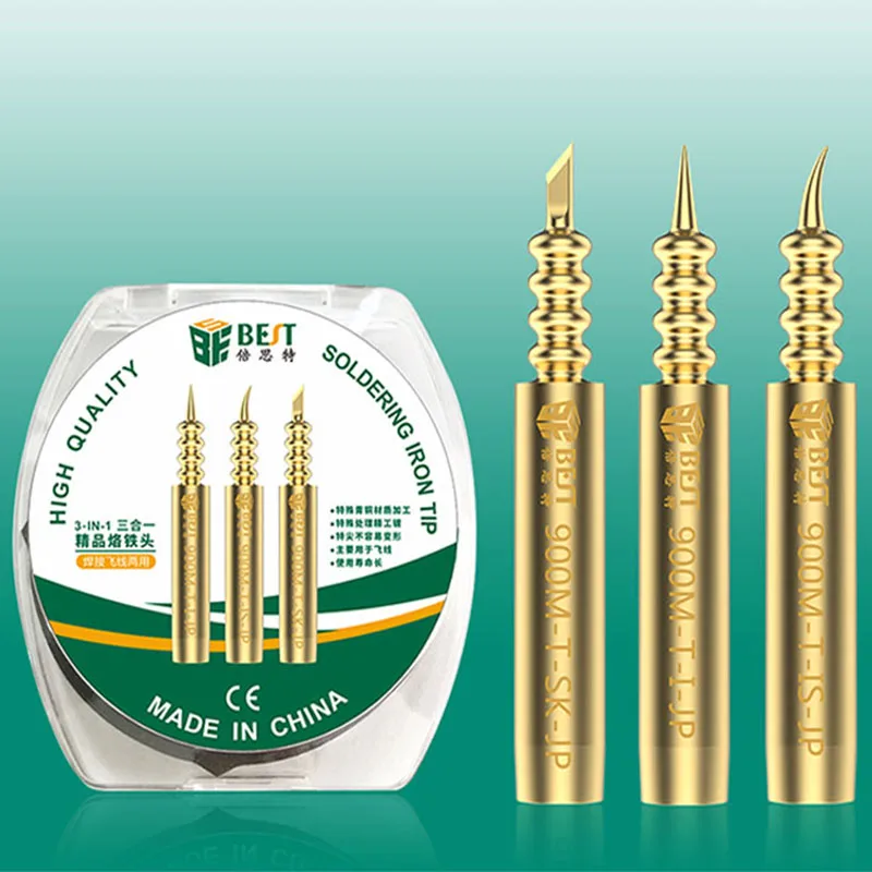 

3 in 1 Universal Type 0.1mm Fly Line Lead-Free Welding Soldering Iron Tips For 936 Station BGA Rework Welding Platform Tools