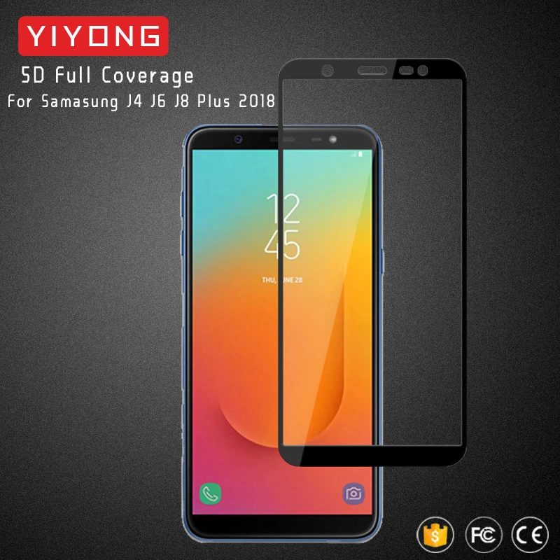 Закаленное стекло 9D для Samsung Galaxy J8 J4 J6 Plus 2018 25 шт./лот YIYONG Защита экрана J3 J5 J7 2017 |
