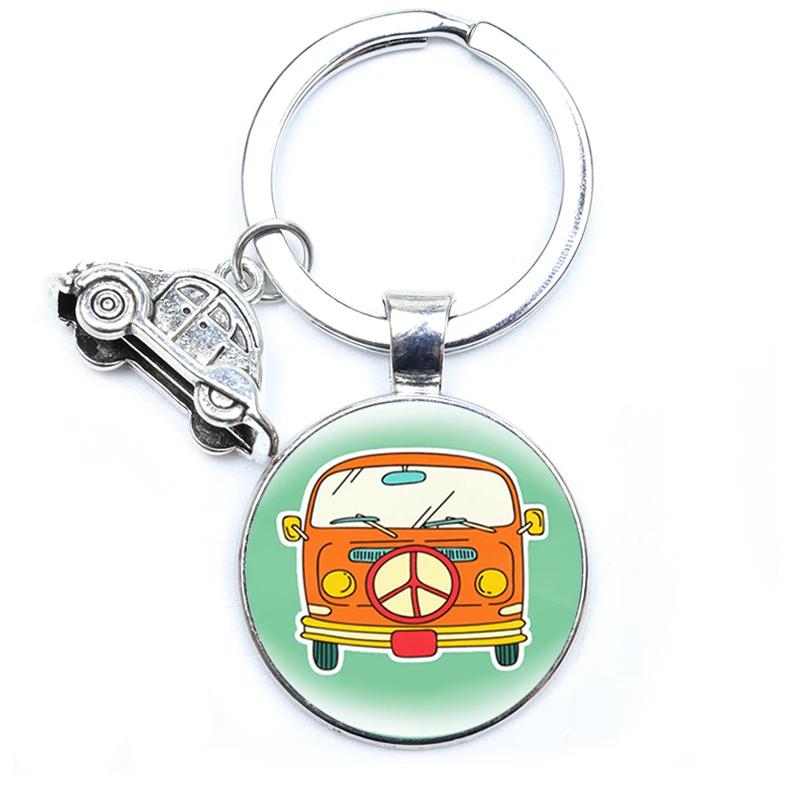 Новинка подвеска-держатель символ мира Автомобильный Круглый Брелок для ключей
