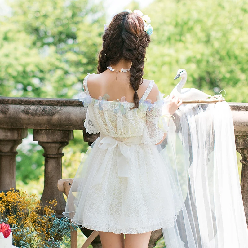 Карамельный дождь 2019 новые летние женские элегантные кружевные белые вечерние