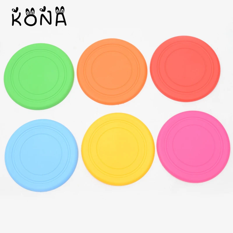 

1pcs Funny Silicone Flying Saucer Dog Cat Toy Dog Game Flying Discs Resistant Chew Puppy Training Interactive Pet Supplies
