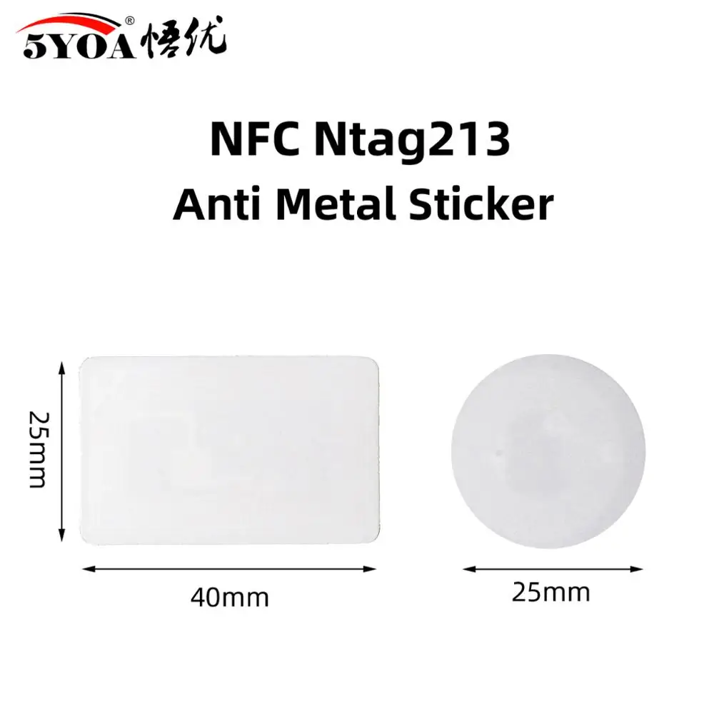 NFC Ntag213 металлическая наклейка 13 56 МГц ISO14443A NTAG 213 металлические значки брелоки