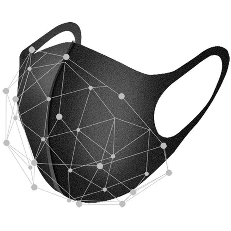 Модная мягкая черная маска моющаяся многоразовая Пылезащитная для женщин мужчин