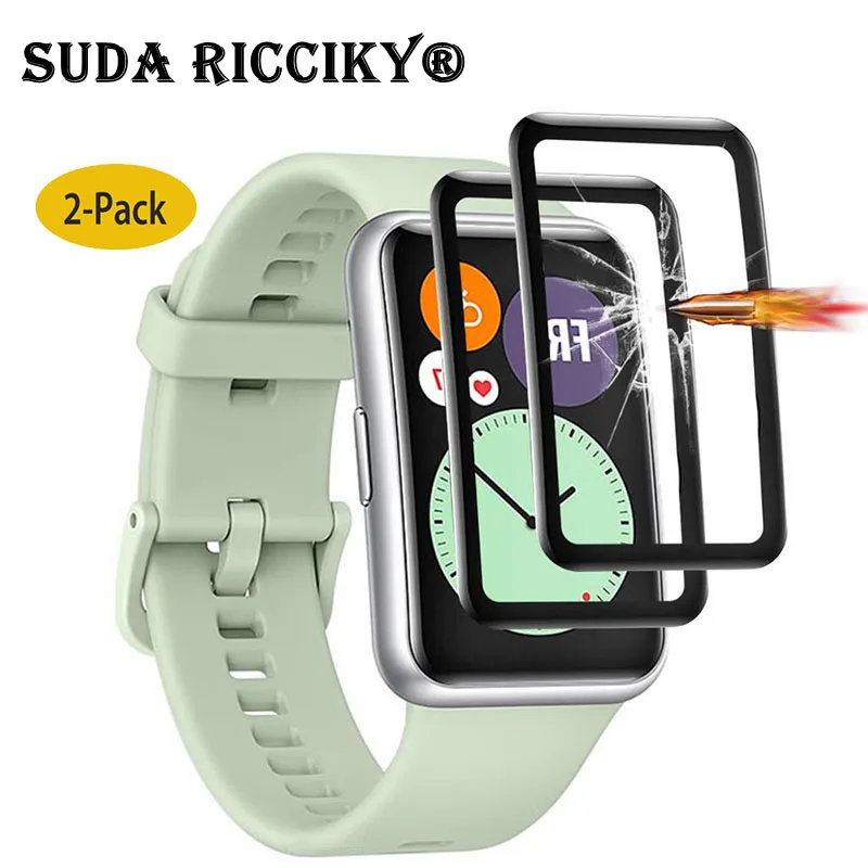 

2PCS 3D Curved Edge HD Screen Protector Film For Huawei Watch Fit /Honor Watch ES FULL Coverage Clear Anti-Scratch Cover Film