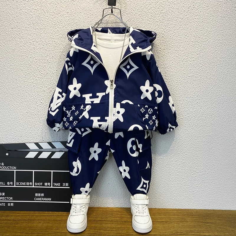 

Cute Baby Brand Girls Jacket and pants set Kids Thick Luxury Designer Coats Winter Clothes Infant Children's Clothing for Boys