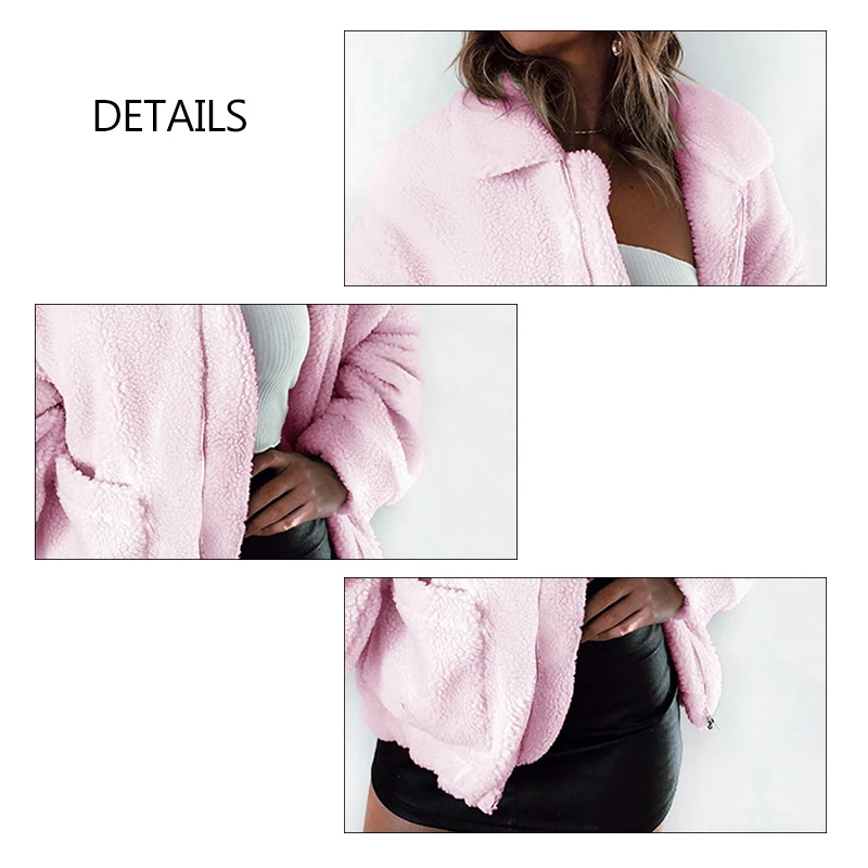 Женская осенне-зимняя куртка-бомбер из искусственного меха | одежда