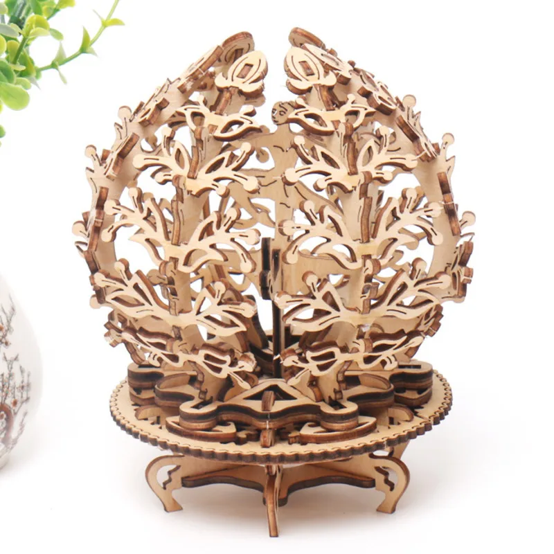 Креативные DIY 3D деревянные машинные коробки передач комплекты деревянных