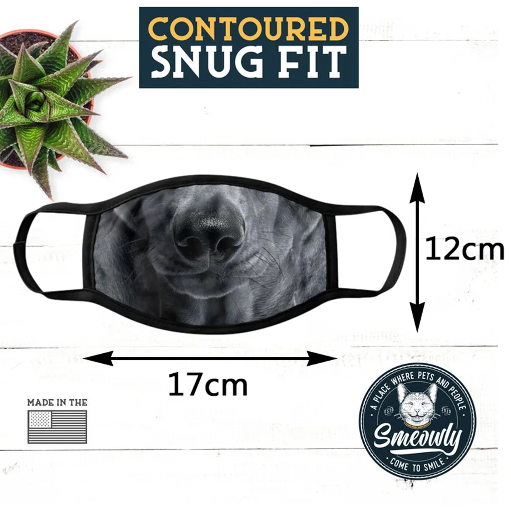 

1pc Funny Happy Dog Face Print Reusable Face Mouth Cover Masques Windproof Mouth-muffle Maschere Cap 207