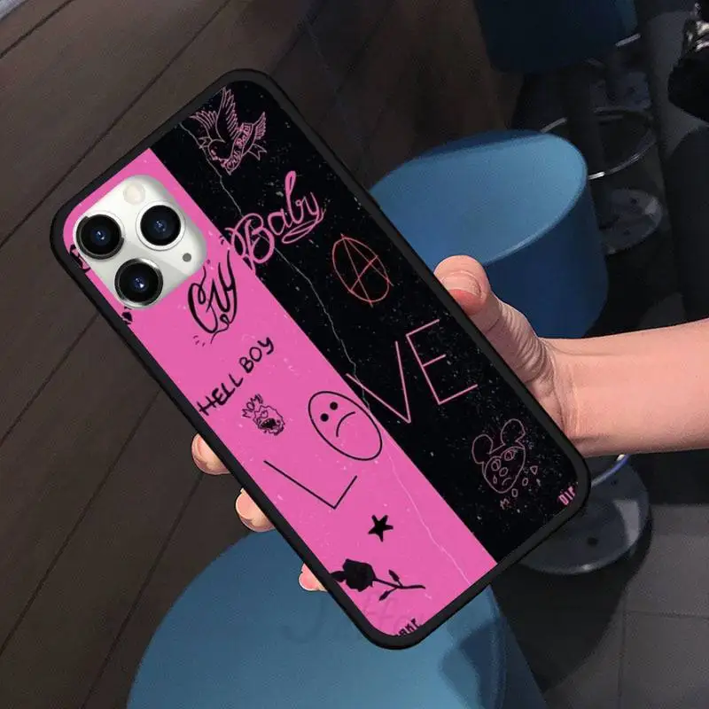 

Hip Hop Rapper Lil Peep ROCK Phone Case For iphone 7 8 12 11 XR XS pro Max Mini plus Soft silicone cover shell funda
