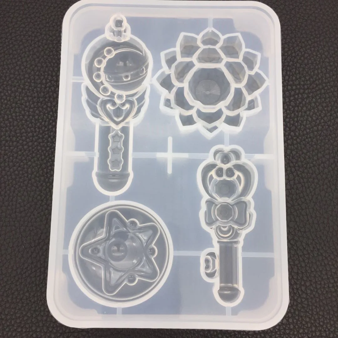 Aibeads DIY Resin Mold Handmade Coaster Silicone Molds Jewelry Making Hand Made Tool Set Epoxy UV Resin Mold Magic wand mould