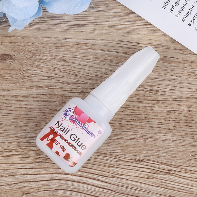 Быстрая Сушка Клей для ногтей накладные ногти блеск акриловые украшения с кистью