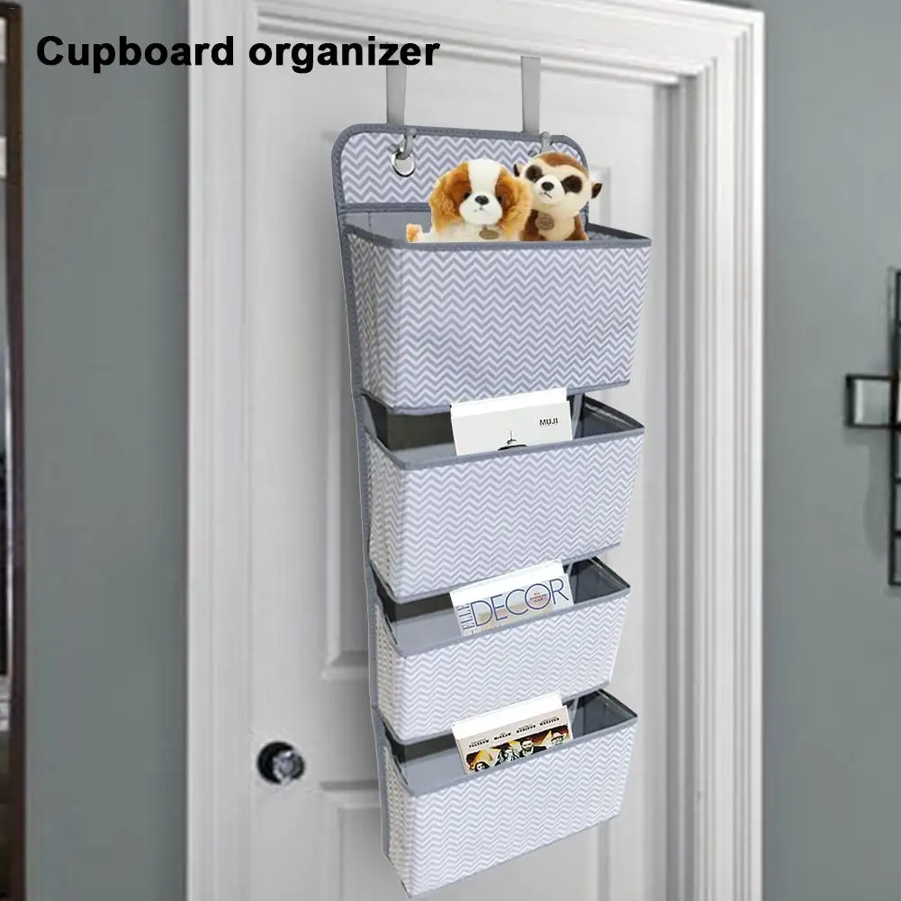 Шкаф органайзер тканевая подвесная сумка для хранения с 4 отделениями полотенец