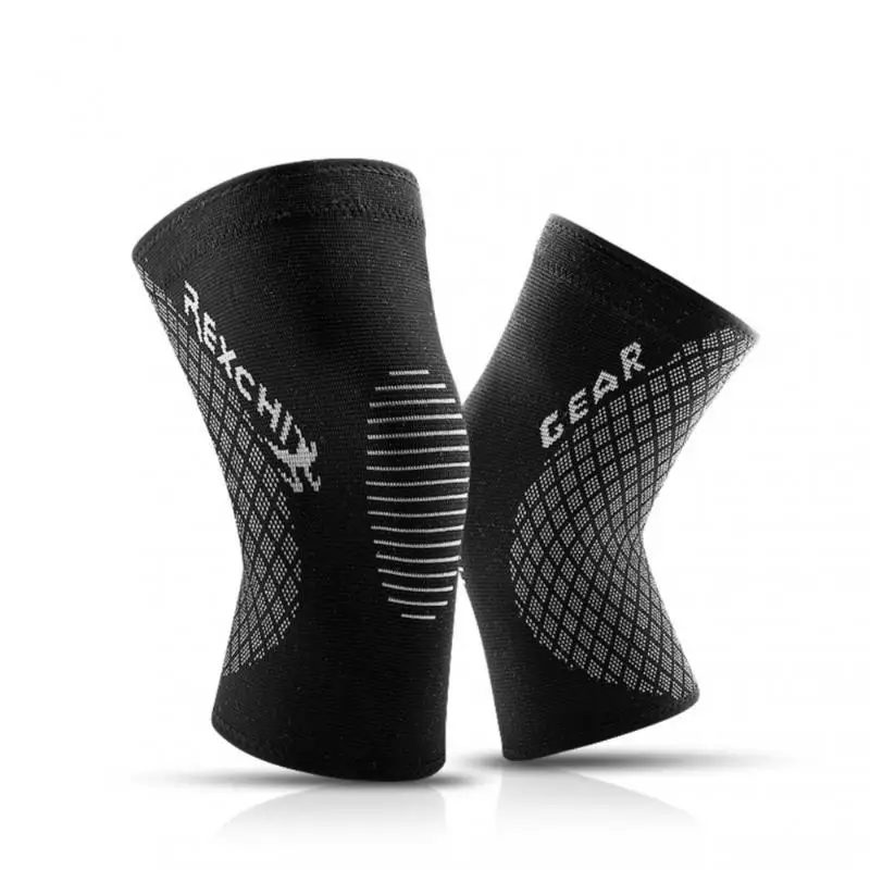 

2pcs Breathable Cycling Elbow Bike Knee Pads Four Way Stretch Knit Nylon Professional Kneecap Knee Gear Sports Safety Sportswear