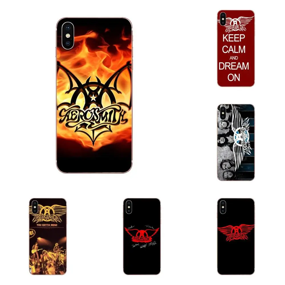 Aerosmith дизайн рок группы для Apple iPhone 4 4s 5 5C 5S SE 6 6S 7 8 Plus X XS Max XR TPU чехол