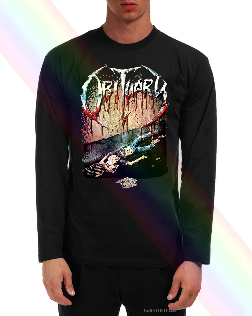

Obituary Slowly We Rot American Death Metal Band Long Sleeve T-Shirt Sizes S To 6Xl