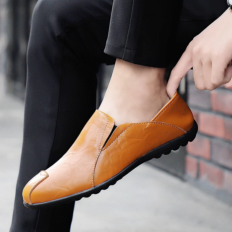 Мужские лоферы Весенняя модная топ-обувь мужские мокасины мягкая мужская обувь