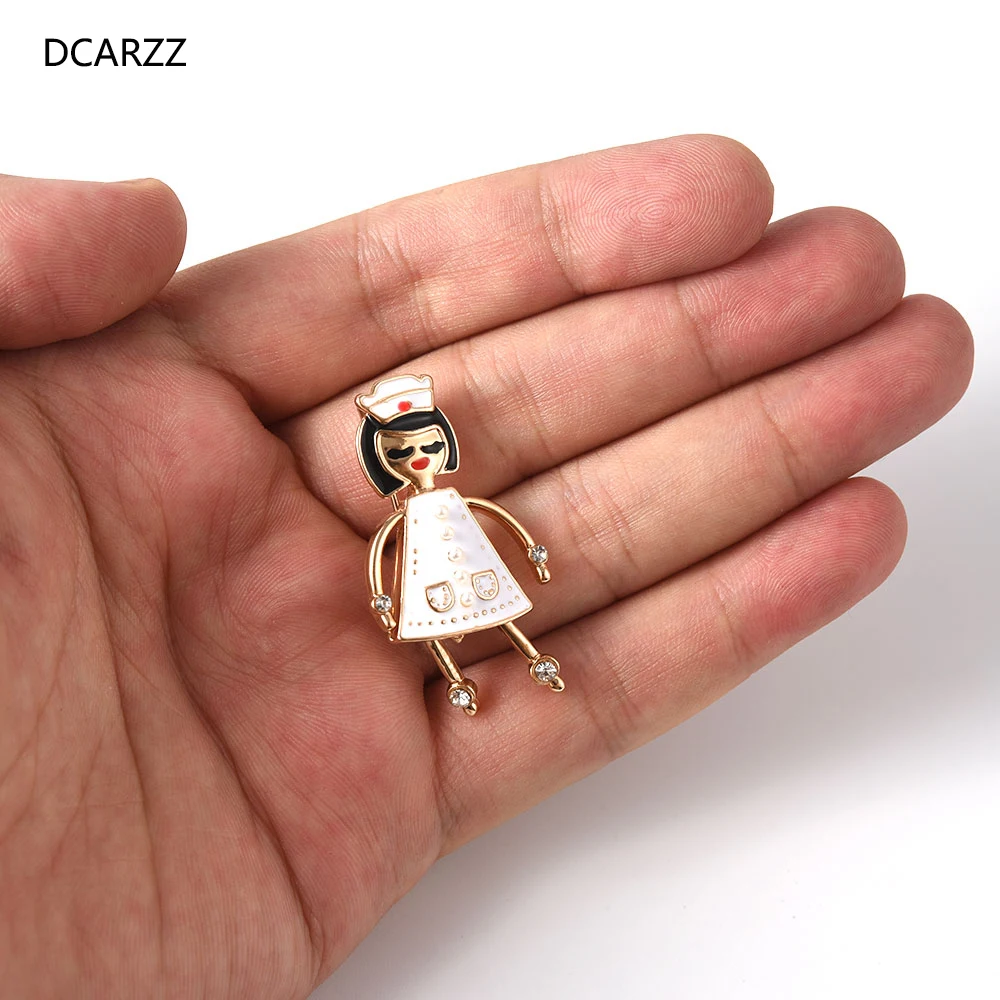 Эмалированная брошь DCARZZ в винтажном стиле для медсестер милая Рождественская