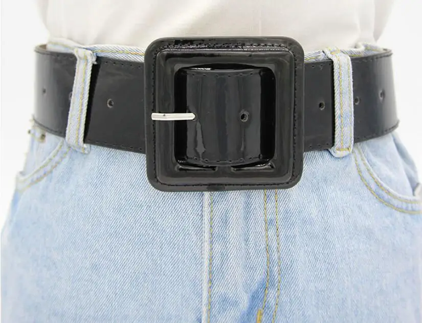 Summer fashion female belts New Designer patent leather waist band Waist sealing wide red needle buckle ladies casual dress belt