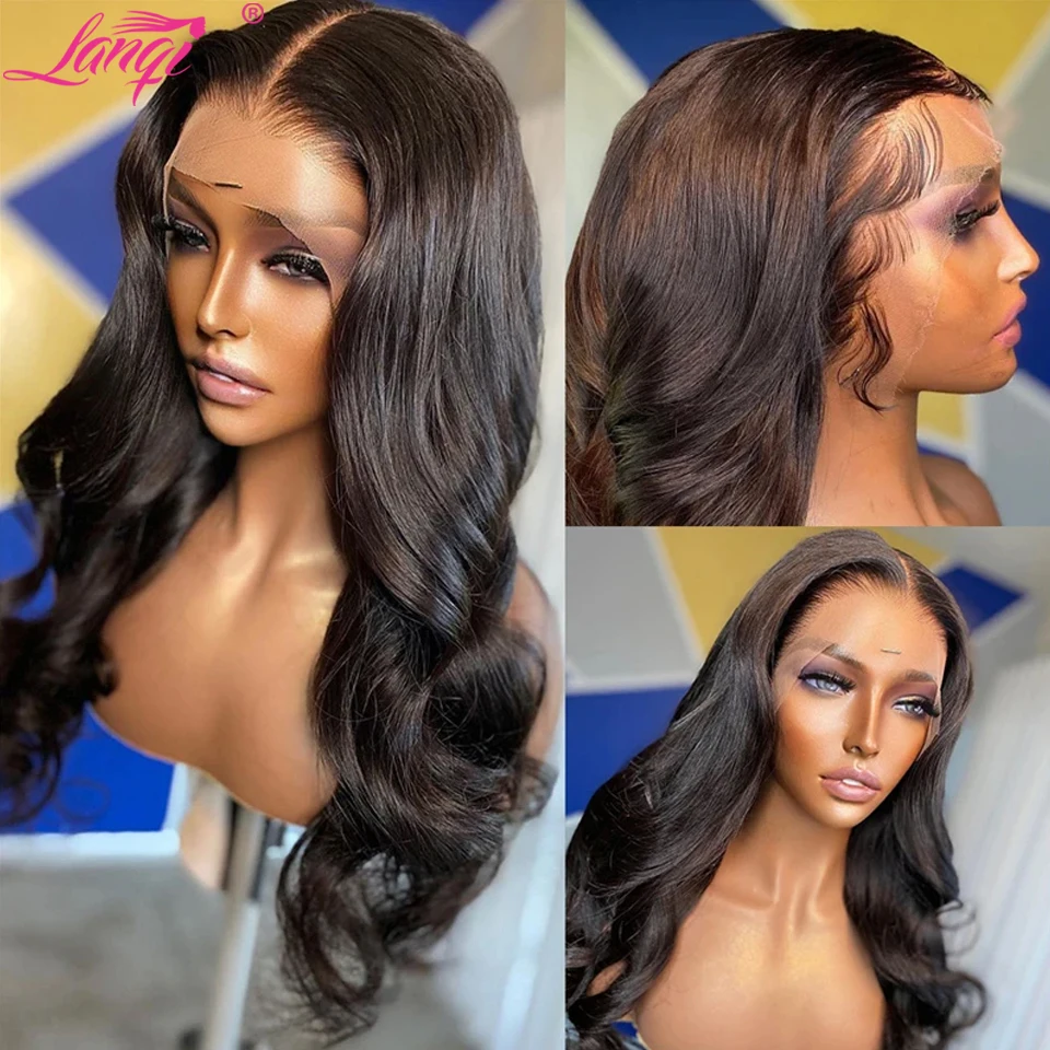 30 Inch Body Wave Lace Front Wig Brazilian Pre Plucked Glueless T Part Lace Front Human Hair Wigs For Women Bodywave Closure Wig