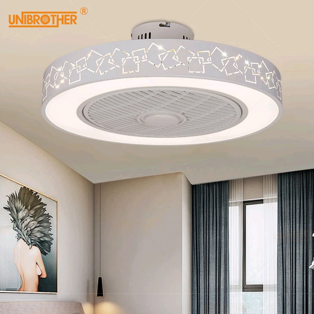 Светодиодный потолочный вентилятор + лампа с светильник ционным управлением