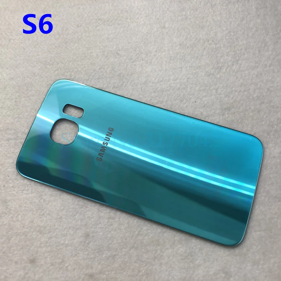Задняя крышка аккумулятора samsung для samsung Galaxy S6 Edge S6 S6+ S6 Edge Plus G925 G925F G920 G920F G928 G928F задняя крышка из стекла - Цвет: S6 Sky blue